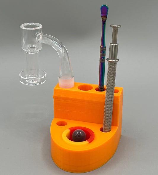 Heady Prints 3D printed orange terp toilet, with accessories