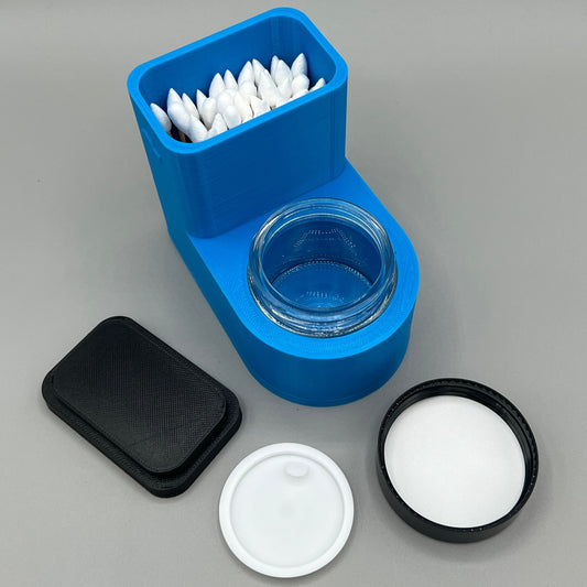 Heady Prints 3D printed blue toilet cotton swab holder, promo