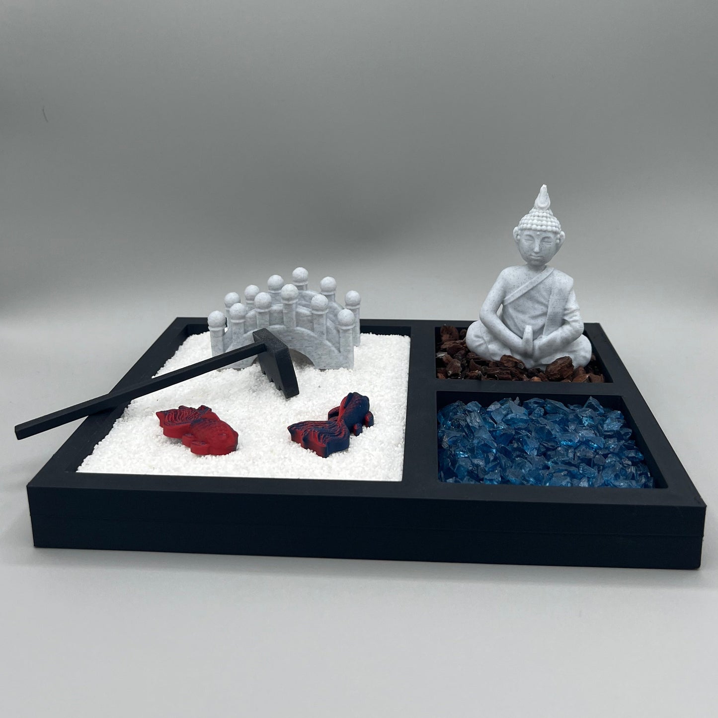 Heady Prints 3D printed black zen garden, promo