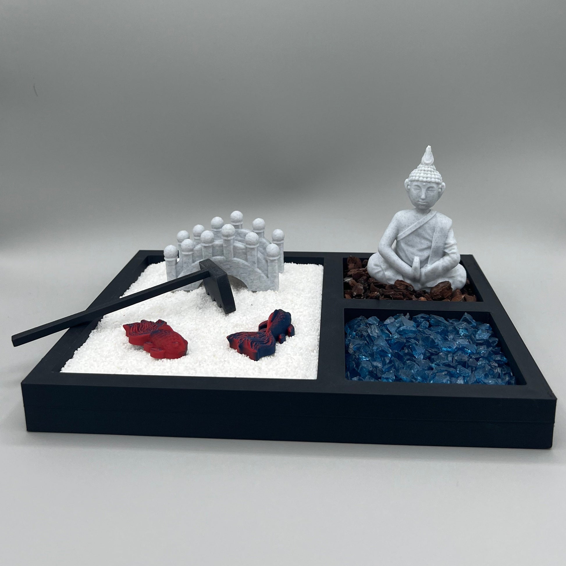 Heady Prints 3D printed black zen garden, promo